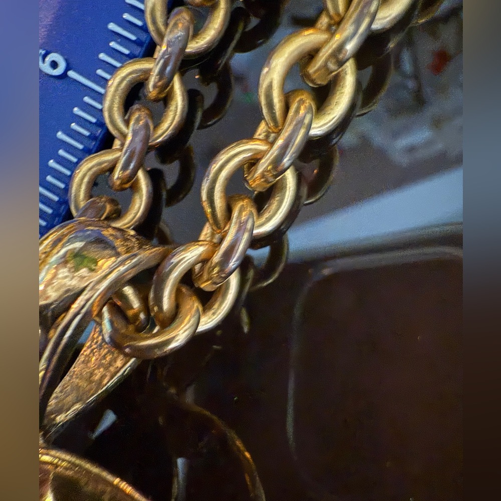 ❗️FINAL PRICE❗️LOT 1812 24K gold plated CHANEL vintage CC pendant necklace - Picture 12 of 16